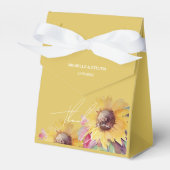 Künstlerische Sonnenblume Romantische Kalligrafie Geschenkschachtel (Vorderseite)