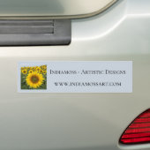 Künstlerische Sonnenblumen-Designer Werbung Blau Autoaufkleber (Auf Auto)