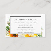 Künstlerische Sonnenblumenblume - Weiß 2 Visitenkarte (Rückseite)