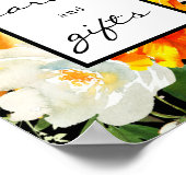 Künstlerische Sonnenblumenkarten und Geschenkgutsc Poster (Ecke)