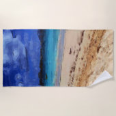 Künstlerische Strandszene Strandtuch (Vorderseite)