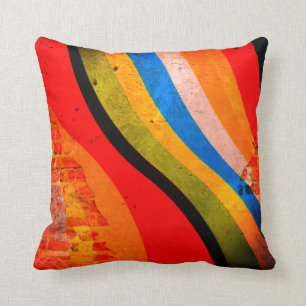 Künstlerische Streifen Kissen