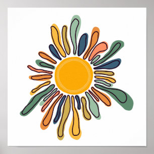 Künstlerische Sun Poster