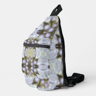 Künstlerische Symmetrische Blume vergrößern Crossbody Bag