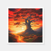 Künstlerische Szene Serviette (Vorderseite)