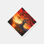 Künstlerische Szene Serviette (Ecke)