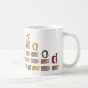 Künstlerische Tasse in den Erdton-Farben
