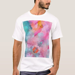 Künstlerische Textur: Farbige abstrakte Tapete T-Shirt