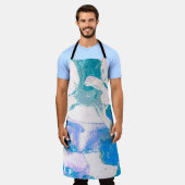 Künstlerische Textur. Helle violette Grenze. Viole Schürze (Getragen)