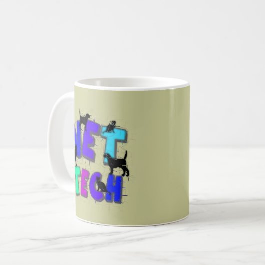 Künstlerische Tierarzttech-Geschenke, Kaffeetasse (Vorderseite Links)