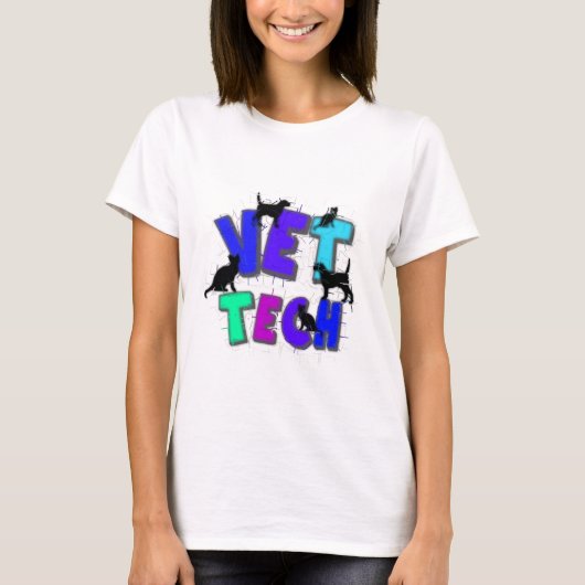 Künstlerische Tierarzttech-Geschenke, T-Shirt (Vorderseite)
