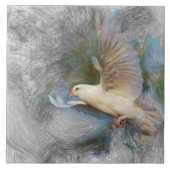 künstlerische Tiertaube Fliese (Vorderseite)