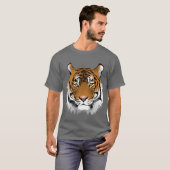 Künstlerische Tigerkunst aus Dschungelgrau T-Shirt (Vorne ganz)