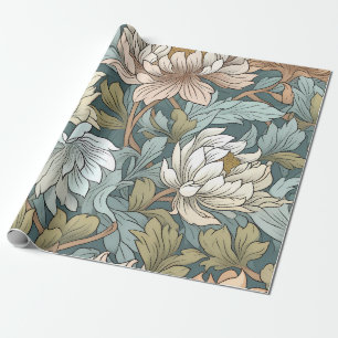 Künstlerische Tintenkunst Vintage-Blumengarten Tea Geschenkpapier