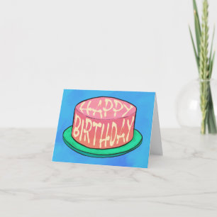 Künstlerische Torte gefaltete Geburtstagskarte Dankeskarte