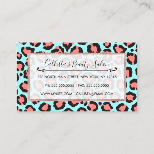 Künstlerische Trendy Cornflakes Minze Aquamarin Le Treuekarte (Rückseite)