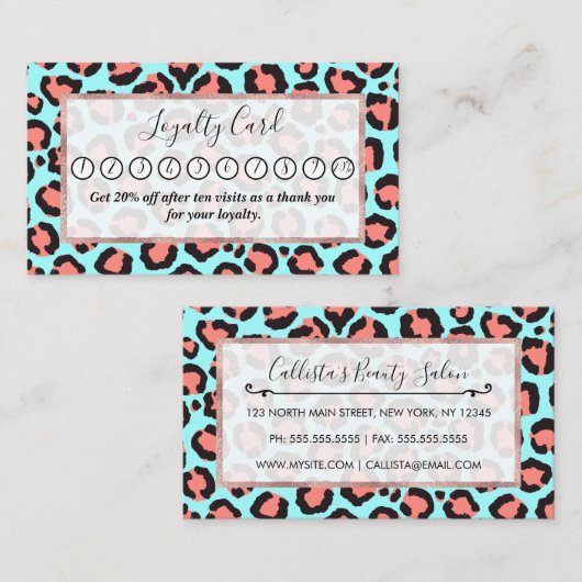 Künstlerische Trendy Cornflakes Minze Aquamarin Le Treuekarte (Vorne/Hinten)