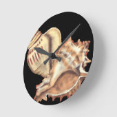 Künstlerische Tritonshorn-Muscheln Runde Wanduhr (Winkel)