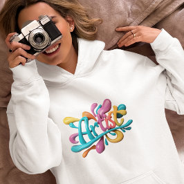 Künstlerische Typografie, farbenfroh, modern, stil Hoodie