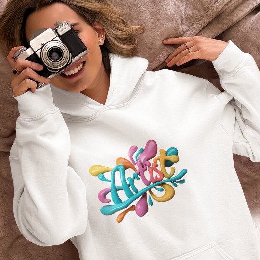 Künstlerische Typografie, farbenfroh, modern, stil Hoodie