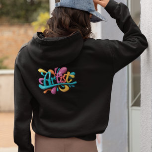 Künstlerische Typografie, farbenfroh, modern, stil Hoodie