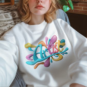 Künstlerische Typografie, farbenfroh, modern, stil Sweatshirt