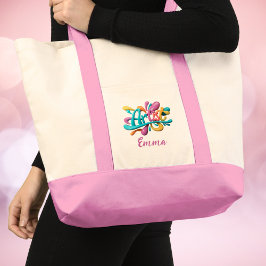 Künstlerische Typografie, farbenfroh, modern, stil Tragetasche