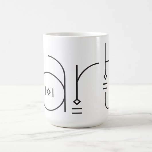 Künstlerische Typografie Kaffeetasse (Mittel)