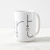 Künstlerische Typografie Kaffeetasse (VorderseiteRechts)
