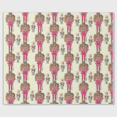 Künstlerische und königliche Nutcracker-Soldaten Geschenkpapier (Flach)