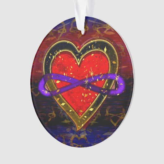 Künstlerische Unendlichkeit Herz Polyamory Flag Sy Ornament (Vorderseite)