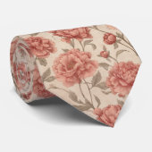 Künstlerische Vatertag-Pfingstrosen Krawatte (Gerollt)