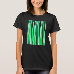 Künstlerische vertikale Streifen Aquamarin Grüne F T-Shirt