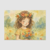 Künstlerische Vintage Alice im Wunderland Aquarell Seidenpapier (Vorderseite)