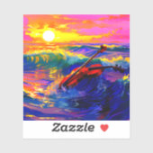 Künstlerische Violine Aufkleber (Blatt)