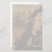 Künstlerische Violinen-Musik Briefpapier (Vorne/Hinten)