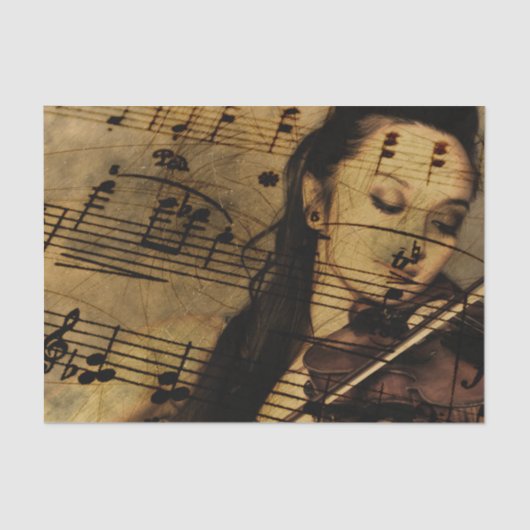 Künstlerische Violinen-Musik Seidenpapier (Vorderseite)