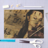 Künstlerische Violinen-Musik Seidenpapier (Handwerk)