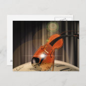 Künstlerische Violinmusik Postkarte (Vorne/Hinten)