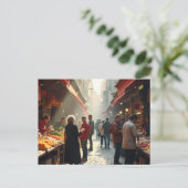 Künstlerische Vision: Das kulturelle Kreuz Roms Postkarte (Stehend Vorderseite)