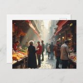 Künstlerische Vision: Das kulturelle Kreuz Roms Postkarte (Vorne/Hinten)