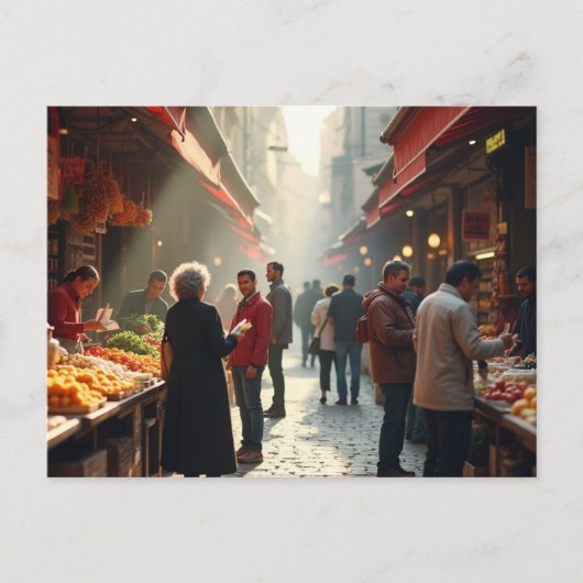 Künstlerische Vision: Das kulturelle Kreuz Roms Postkarte (Vorderseite)