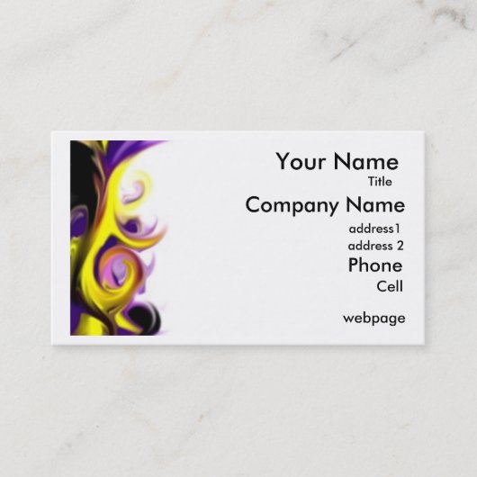 Künstlerische Visitenkarte (Vorderseite)