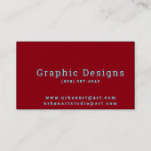 Künstlerische Visitenkarten-Kartenpapier Visitenkarte (Rückseite)