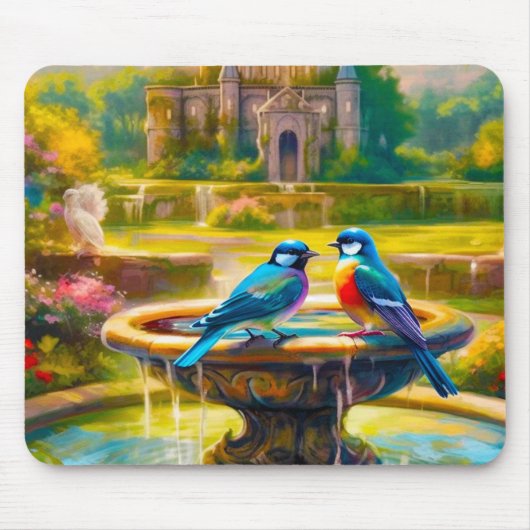 Künstlerische Vögel Mousepad (Vorne)