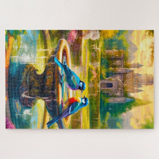 Künstlerische Vögel Puzzle (Horizontal)