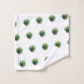 Künstlerische Wasserfarbe Botanik Badhandtuch Set (Waschlappen)