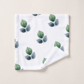 Künstlerische Wasserfarbe Botanik Badhandtuch Set (Waschlappen)