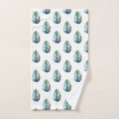Künstlerische Wasserfarbe Botanik Badhandtuch Set (Handtuch)
