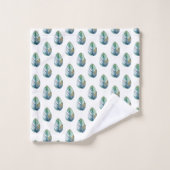 Künstlerische Wasserfarbe Botanik Badhandtuch Set (Waschlappen)